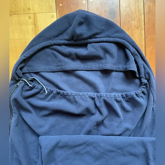 Fleece Sleeping Bag Liner Navy Mummy Style - Picture 2 of 7